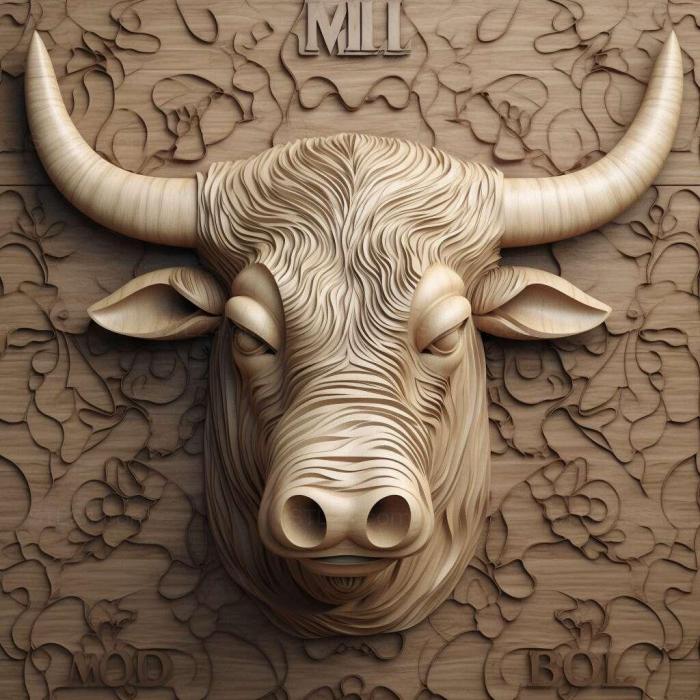 Nature and animals (bull 3d model 1, NATURE_5213) 3D models for cnc